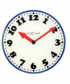 NeXtime klok 8151 Boy, Ø43 cm, Wall, White/ Blue/ Black/ Red