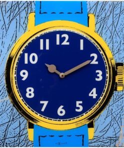 NeXtime klok 8157 Watch One, 43x43.2 cm, Wall, Blue/ Yellow