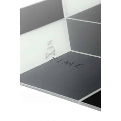 NeXtime klok 8171 Cubic, 43.5x37 cm, Wall, Black/ White/ Gray - Afbeelding 4