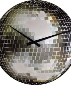 NeXtime klok 8801 Small Disco, Ø30 cm, Wall, Silver