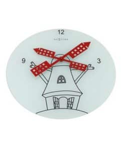 NeXtime klok 8807 Windmil, Ø30 cm, Wall, White/ Black/ Red - Afbeelding 5