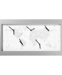 NeXtime klok B1009065 Time Zone, 39x90 cm, White/ Silver
