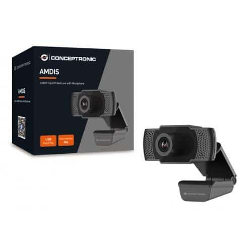 Conceptronic AMDIS webcam 2 MP 1920 x 1080 Pixels USB 2.0 Zwart - Afbeelding 3