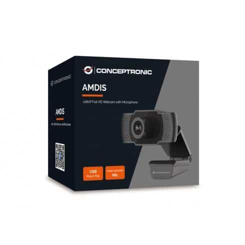 Conceptronic AMDIS webcam 2 MP 1920 x 1080 Pixels USB 2.0 Zwart - Afbeelding 4