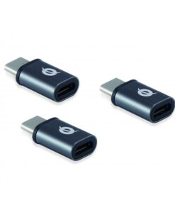 Conceptronic DONN05G tussenstuk voor kabels USB 2.0 Type-C USB 2.0 Micro Zwart - Afbeelding 2