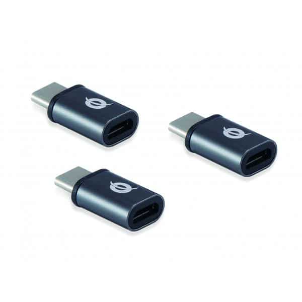 Conceptronic DONN05G tussenstuk voor kabels USB 2.0 Type-C USB 2.0 Micro Zwart - Afbeelding 2