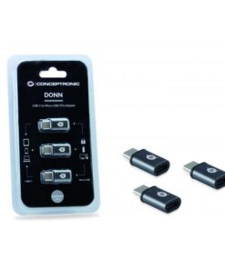 Conceptronic DONN05G tussenstuk voor kabels USB 2.0 Type-C USB 2.0 Micro Zwart - Afbeelding 5