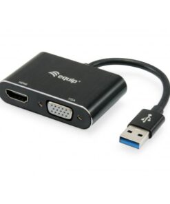 Equip 133386 USB 3.0 to HDMI/VGA (HD15) Adapter, 3.2 Gen 1, USB Type-A, HDMI output, 1920 x 1080p - Afbeelding 6