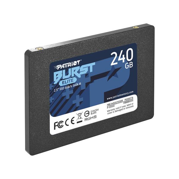 Patriot PBE240GS25SSDR BURST ELITE SSD, 240GB, 2.5", SATA3, 450MB/s, TRIM - Afbeelding 2