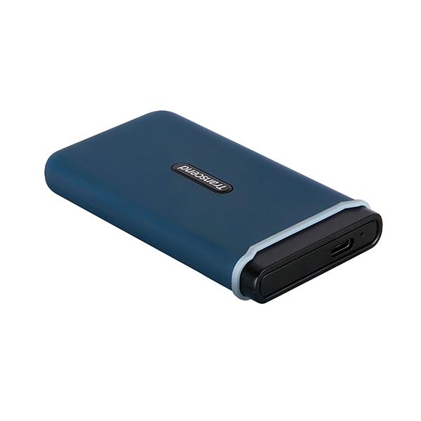 Transcend TS250GESD370C ESD370C External SSD, 250GB, USB Type-A/C, PCIe, 1050/ 950 MB/s, Navy Blue - Afbeelding 2