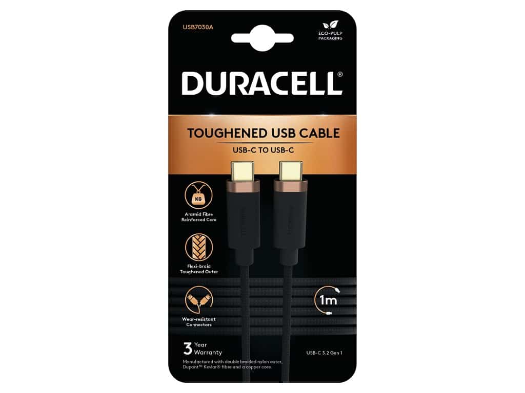 Duracell USB7030A USB-kabel USB C Zwart