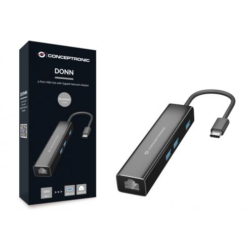Conceptronic DONN07B laptop dock & poortreplicator USB 3.2 Gen 1 (3.1 Gen 1) Type-C Zwart - Afbeelding 2