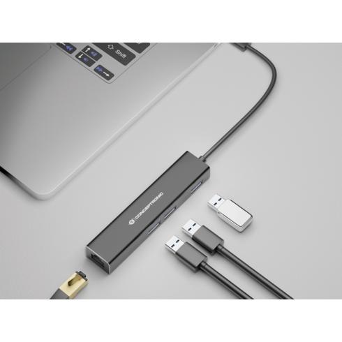 Conceptronic DONN07B laptop dock & poortreplicator USB 3.2 Gen 1 (3.1 Gen 1) Type-C Zwart - Afbeelding 4