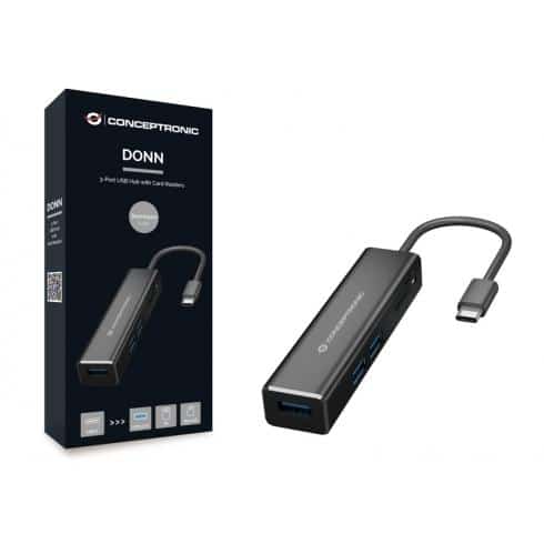Conceptronic DONN08B laptop dock & poortreplicator USB 3.2 Gen 1 (3.1 Gen 1) Type-C Zwart - Afbeelding 3