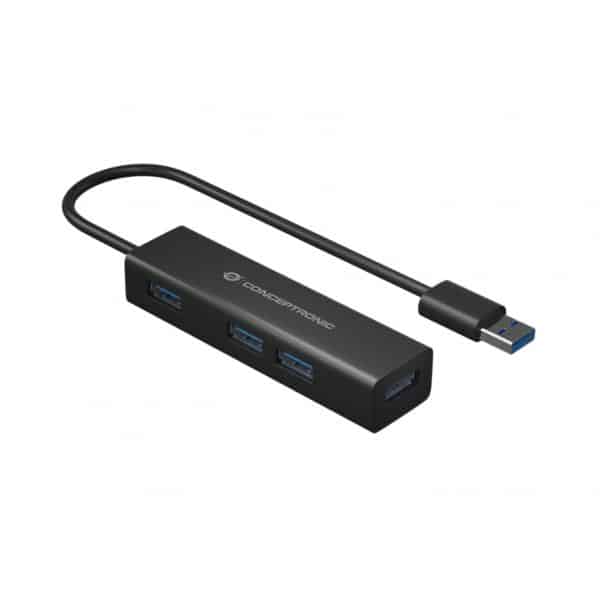 Conceptronic HUBBIES06B interface hub USB 3.2 Gen 1 (3.1 Gen 1) Type-A 5000 Mbit/s Zwart - Afbeelding 3