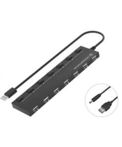 Conceptronic HUBBIES08B interface hub USB 2.0 480 Mbit/s Zwart