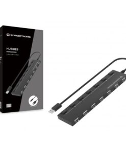 Conceptronic HUBBIES08B interface hub USB 2.0 480 Mbit/s Zwart - Afbeelding 2