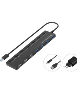 Conceptronic HUBBIES09BP interface hub USB 3.2 Gen 1 (3.1 Gen 1) Type-A 5000 Mbit/s Zwart - Afbeelding 2