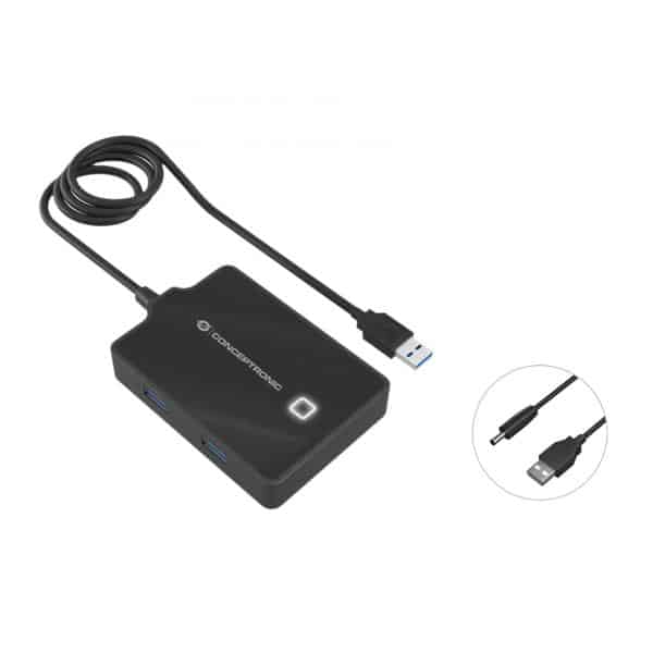 Conceptronic HUBBIES11B laptop dock & poortreplicator USB 3.2 Gen 1 (3.1 Gen 1) Type-A Zwart