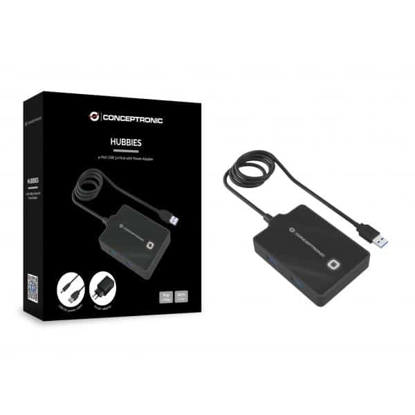 Conceptronic HUBBIES11BP laptop dock & poortreplicator USB 3.2 Gen 1 (3.1 Gen 1) Type-A Zwart - Afbeelding 4