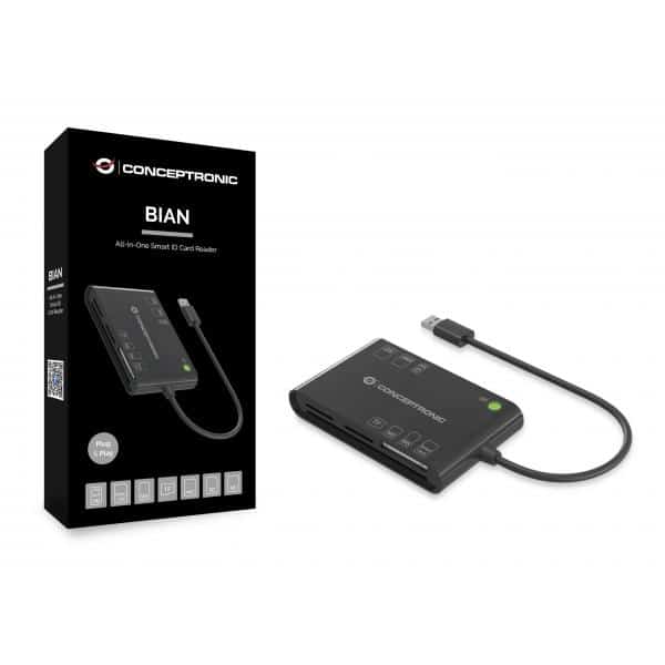 Conceptronic BIAN01B smart card reader Binnen USB 3.2 Gen 1 (3.1 Gen 1) Zwart - Afbeelding 4