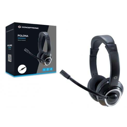 Conceptronic POLONA02B hoofdtelefoon/headset Bedraad Hoofdband Gamen Zwart - Afbeelding 4