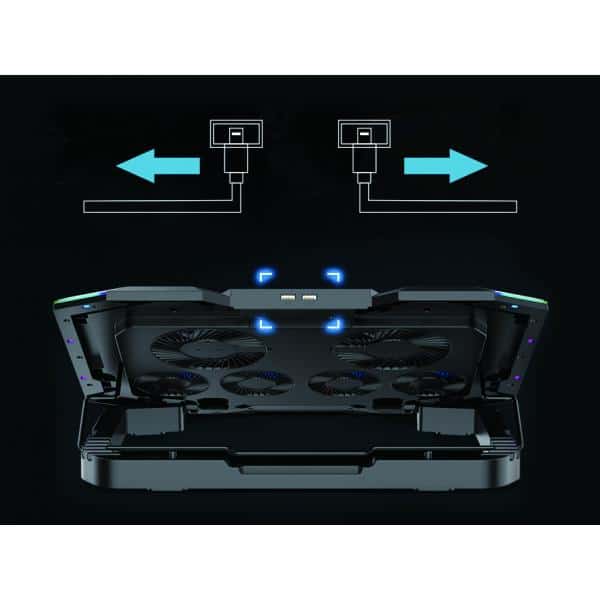 Conceptronic THYIA01B laptop cooling pad 43,2 cm (17") Grijs - Afbeelding 6