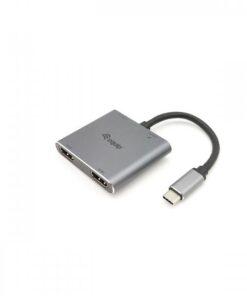 Equip USB-C 4 in 1 dubbele HDMI-adapter, USB 3.0, 100W USB PD - Afbeelding 2