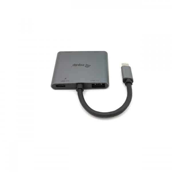 Equip USB-C 4 in 1 dubbele HDMI-adapter, USB 3.0, 100W USB PD - Afbeelding 3