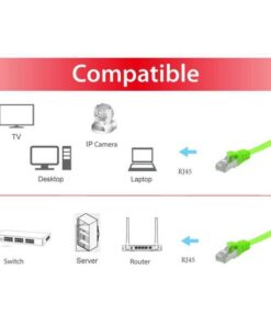 Equip 60764707101 Cat.6A U/FTP Flat Patch Cable, 0.5m, Green, 0.5 m, Cat6a, RJ45, Green - Afbeelding 5