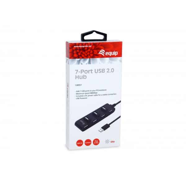 Equip 128957 interface hub USB 2.0 480 Mbit/s Zwart - Afbeelding 5