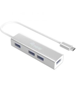 Equip 128958 interface hub USB 3.2 Gen 1 (3.1 Gen 1) Type-C 5000 Mbit/s Zilver - Afbeelding 2