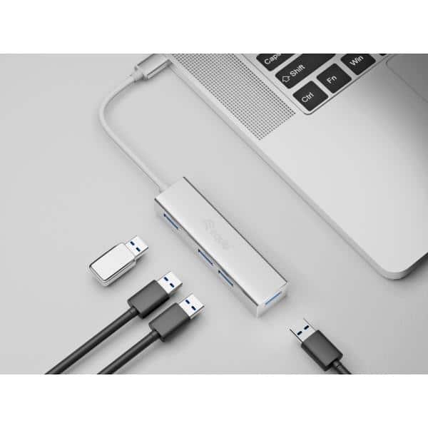 Equip 128958 interface hub USB 3.2 Gen 1 (3.1 Gen 1) Type-C 5000 Mbit/s Zilver - Afbeelding 3