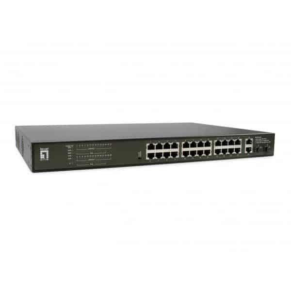 LevelOne GEP-2821 netwerk-switch Unmanaged Gigabit Ethernet (10/100/1000) Power over Ethernet (PoE) 1U Zwart - Afbeelding 2