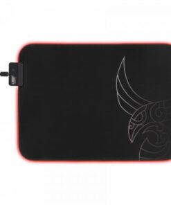 L33T Gaming 160405 Karlvagn RGB Gaming mousepad, Medium-size, Fast surface. 355 x 255 x 3 mm, Black