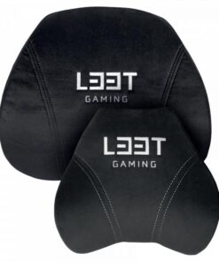 L33T Gaming 160382 Luxury Gaming Chair Cushion Set, Memory Foam, Velvet, Ultra-soft, Black