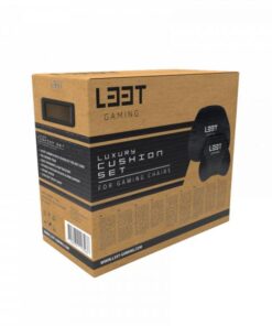 L33T Gaming 160382 Luxury Gaming Chair Cushion Set, Memory Foam, Velvet, Ultra-soft, Black - Afbeelding 2