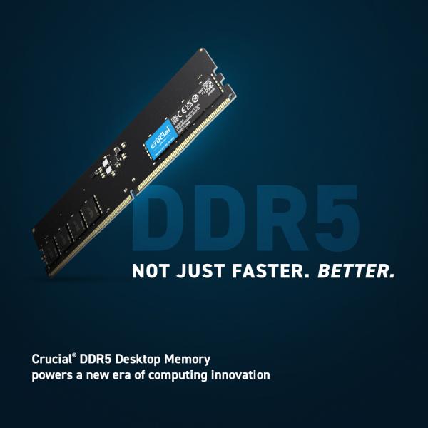 Crucial CT8G48C40U5 DIMM Memory, 8 GB, DDR5, 4800 Mhz, CL40, 1.1v - Afbeelding 2