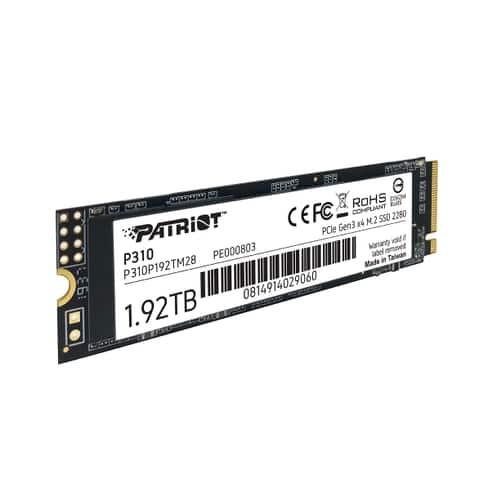 Patriot P310P240GM28P310 SSD, 240 GB, M.2 2280 (NVME) PCIe Gen3x4, SmartECC, 1700/ 1000 MB/s - Afbeelding 2