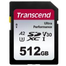 Transcend TS512GSDC340S 340S SD Card, 512GB, SDXC, UHS-I U3 A2, Ultra Performance