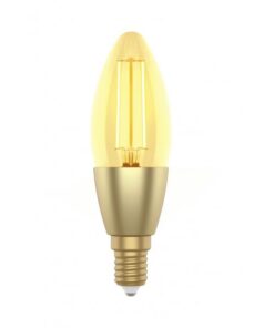 WOOX R5141 Smart Candle C37 Filament LED Bulb, Wi-FI, E14, 4.9W, 470 lm, Warm White 2700K
