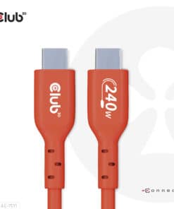 CLUB3D USB2 Type-C Bi-Directional USB-IF Certified Cable Data 480Mb, PD 240W(48V/5A) EPR M/M 1m / 3.23 ft