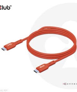 CLUB3D USB2 Type-C Bi-Directional USB-IF Certified Cable Data 480Mb, PD 240W(48V/5A) EPR M/M 1m / 3.23 ft - Afbeelding 2