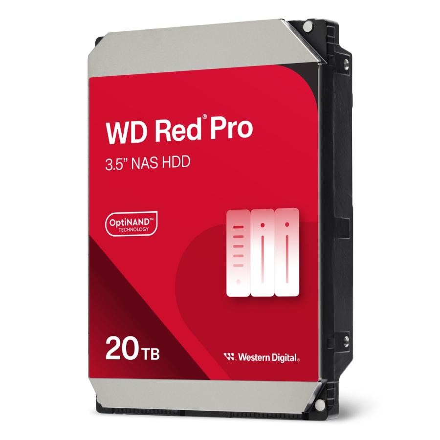 Western Digital WD201KFGX RED Pro HDD, 20TB, 3.5", 7200 RPM, Serial ATA III, 512MB, HDD, CMR