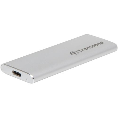 Transcend TS500GESD260C ESD260C Portable SSD, 500 GB, USB Type-C (3.2 Gen 2) 520 MB/s, Silver - Afbeelding 2