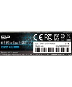 Silicon Power SP002TBP34A60M28 Ace A60 SSD, 2 TB, PCIe Gen3x4, NVMe 1.3, SLC, 2200/ 1600 MB/s, HMB