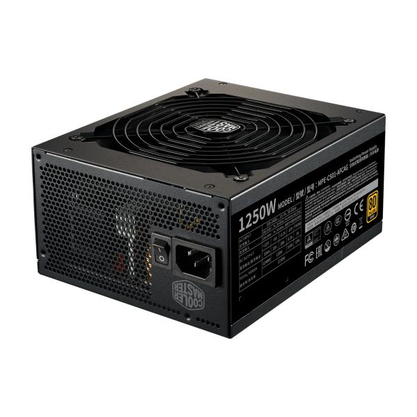 Cooler Master MPE-C501-AFCAG-EU MWE Gold V2, ATX 1250W, RTX Ready, Modular, 140mm, Black - Afbeelding 2