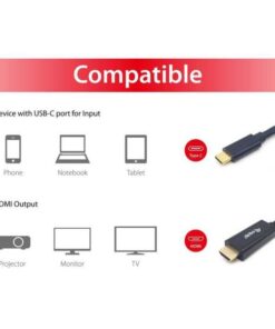 Equip 13341207101 USB-C to HDMI Cable, M/M, 2 m, 4K/30Hz, Straight - Afbeelding 8