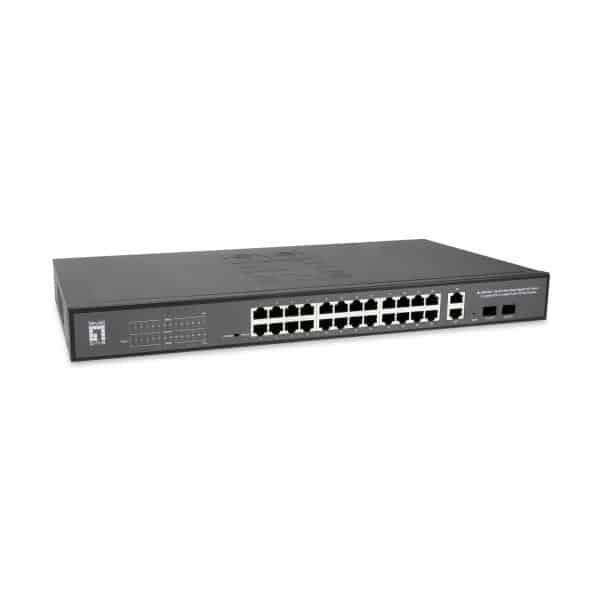LevelOne GEP-2841 netwerk-switch Managed L2 Gigabit Ethernet (10/100/1000) Power over Ethernet (PoE) 1U Zwart