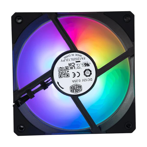 Cooler Master MFZ-M2DN-24NP2-R1 Mobius 120P ARGB, 120 MM, 2400 RPM, 30 dB, 75.2 CFM, Black - Afbeelding 4